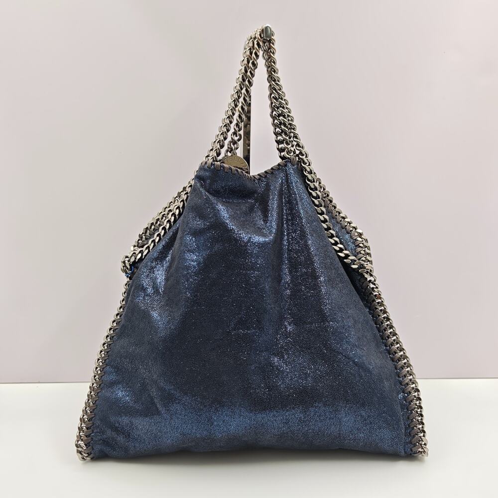 Stella McCartney Falabella Metallic Faux Suede Chain Tote Bag